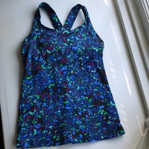 LUCY Multicolor Crossback Built-in Bra Tank